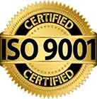 ISO:9001 Certified gold badge